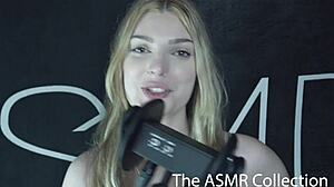 Ekko ASMR licks ears in fetish blue-eyed babe trouble