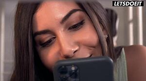Anya Krey's Skinny Romanian Pussy Banged by Roommate's Monster Cock Vacation!