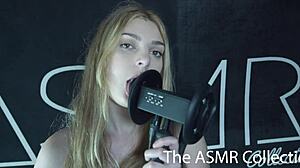 Ekko ASMR licks ears in fetish blue-eyed babe trouble