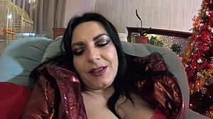 Milfycalla Hot Pantyhose Slut Worships Ass Demands Santa Fetish Presents
