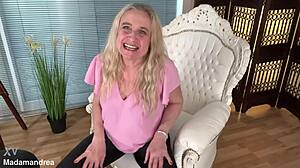 bbw blonde mature housewife fists huge pussy outdoors at christmas