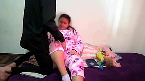stepsis slut caught masturbating begs cock suck swallow every drop