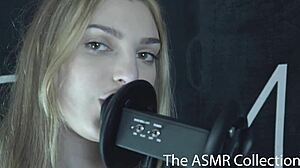 Ekko ASMR licks ears in fetish blue-eyed babe trouble
