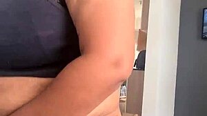 Busty stepmom secretly rides after prank