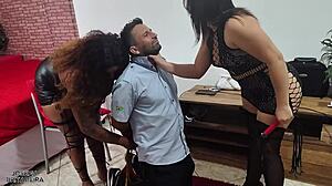 I hired two Brazilian milfs to fulfill my ass tits feet heels fetishes