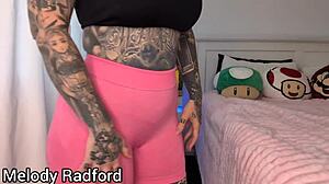 Her Big Tits Bounce In Gym Tights During Wild Try-On Haul