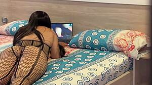 What if forbidden amateur sex with huge ass stepmom ends in cum-drenched mouth and tits?