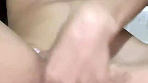 solo petite babe fucks tight pussy in underwear craving monster cock homemade