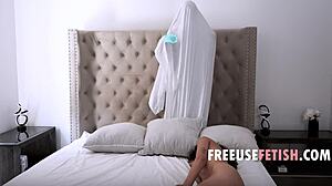 Ghost Ties Up and Fucks 18 Year Old Teen Babe's Tight Pussy Hard