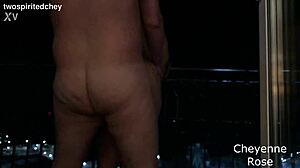 wanna watch her huge tits bounce on that monster cock doggystyle balcony public? cum covered face after deepthroat blowjob