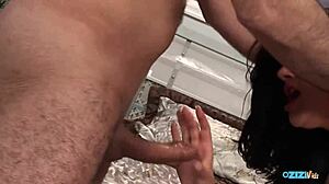 Brunette nurse shares patient's huge cock with hot coworker