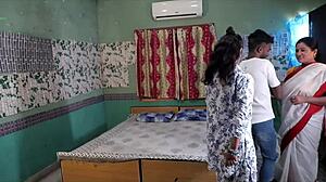 indian bhabhi threesome with stepsister and husband ffm creampie sloppy!
