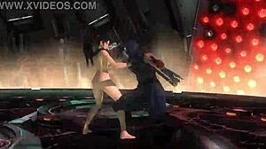 Momiji's Nude DOA Tag Team Ryona Wrestling Beatdown!