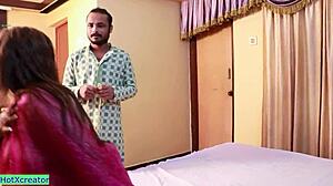 Chubby Indian bhabhi bends over for horny doggystyle creampie pounding
