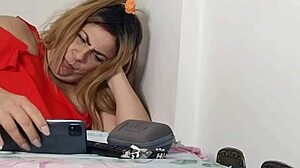vivi guedez red lingerie bbw milf toys vibrator pov sexy tits