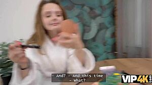 Hey, ever seen two long-haired Russian beauties rim one guy's ass in kinky FFM share?