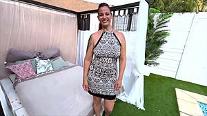 Sensual 41-Year-Old French Lady Teases Natural Big Tits