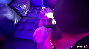 Slim Big Tits Granny Joins Curvy Friend's BBC Sucking FFM Threesome