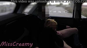 Slutty Wife And Student Dogged Bent Over In Public Parking Lot
