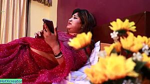 Chubby Indian bhabhi bends over for horny doggystyle creampie pounding