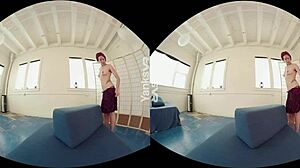 yanks vr's amateur redhead hedera humps to horny nipple orgasm