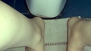 pregnant on the toilet then bidet teasing that tight back hole