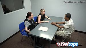 damn these big ass milf cops grill my thick bbc using wet cunts office interrogation gone wild