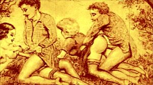 Vintage erotic drawings blend antique allure with retro passion