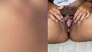 colombian babe's hairy pussy and big tits tease fans