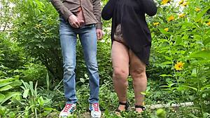 hey fat mother-in-law why flash that wet pussy outdoors making me cum hard?