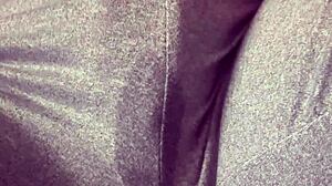 Juicy Wet Pussy Dripping Through Grey Leggings Toys Tease