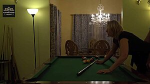 Hot Milf Wife's Huge Tits Rock on Pool Table During Hard Moaning Fuck!