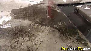 Asians Pee Publicly Outdoor Voyeur Golden Shower Fetish Exposed