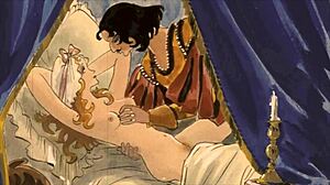 Vintage erotic drawings blend antique allure with retro passion