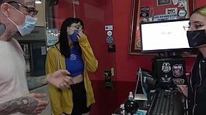 mei pang and john lemon share pierced cock in wet threesome happy ending