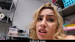 teen shoplifter caught and fucked hard by cop!!
