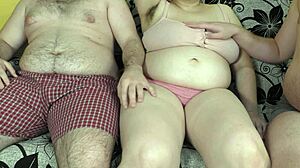 Husband leaves wife alone with friends turning her into bareback breeding dump