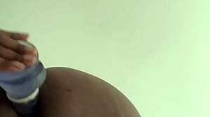 she dives into solo anal training grabbing her dildo stretching ass wide masturbating with toys prepping for hard assfucking