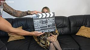Holy Fuck! Big Titted Blonde Beverly Peach Squirts in Casting Blowjob Interview!