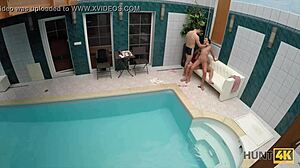 😏 young czech slut gf gets nailed by stranger while cuck bf watches poolside