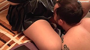 Milf Pegs Guy Hard in Heels for Intense Homemade Handjob Thrill!