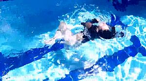 Latex Jessica Bunny Doll Submerged, Wet Pussy and Ass Teased Underwater Sensually.