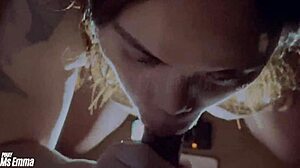 Beautiful wife sneaks blowjob on friends cock swallowing every drop