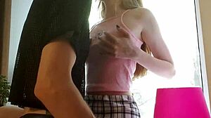 Pussykagelove bends over outdoors for sneaky doggystyle pussy pounding.