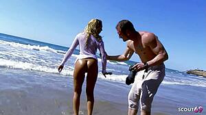 blonde latina ginger hell risks public beach anal doggystyle with monster cock facial