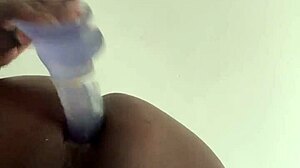 she dives into solo anal training grabbing her dildo stretching ass wide masturbating with toys prepping for hard assfucking
