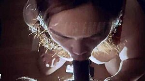 Beautiful wife sneaks blowjob on friends cock swallowing every drop