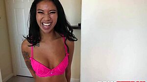 Naughty Ameena Green Teases Her Wet Pussy for Horny Stud's Rough Thrusts