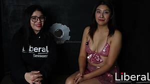 Petite 18+ chica sneaks glory hole oral with strangers while hubby watches?