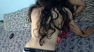mmm home alone punjabi wife strokes my cock dirty hindi talk